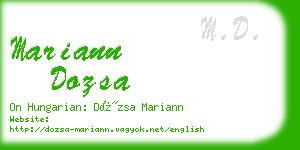 mariann dozsa business card